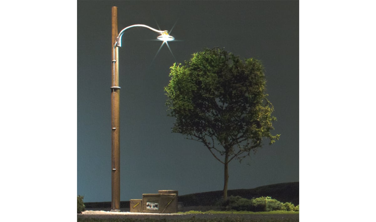 Woodland Scenics N JP5638 Just Plug Lighting System - Wooden Pole Street Lights - 3 per package