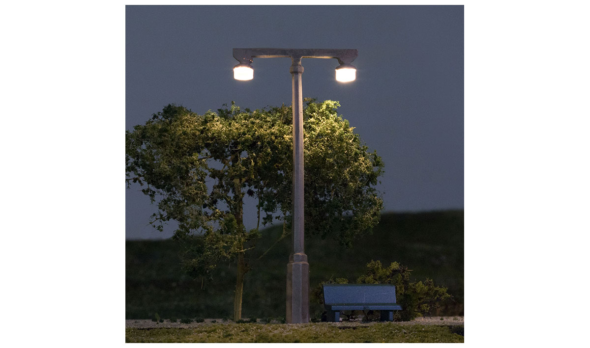 Woodland Scenics HO JP5676 Just Plug Lighting System - Twin Lamp - 3 per package