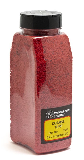 Woodland Scenics T1355 Coarse Turf - Shaker - Fall Red