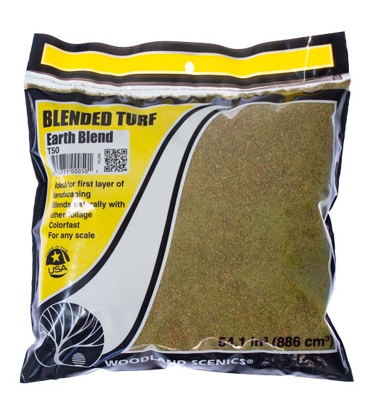 Woodland Scenics T50 Blended Turf - Bag - Earth Blend