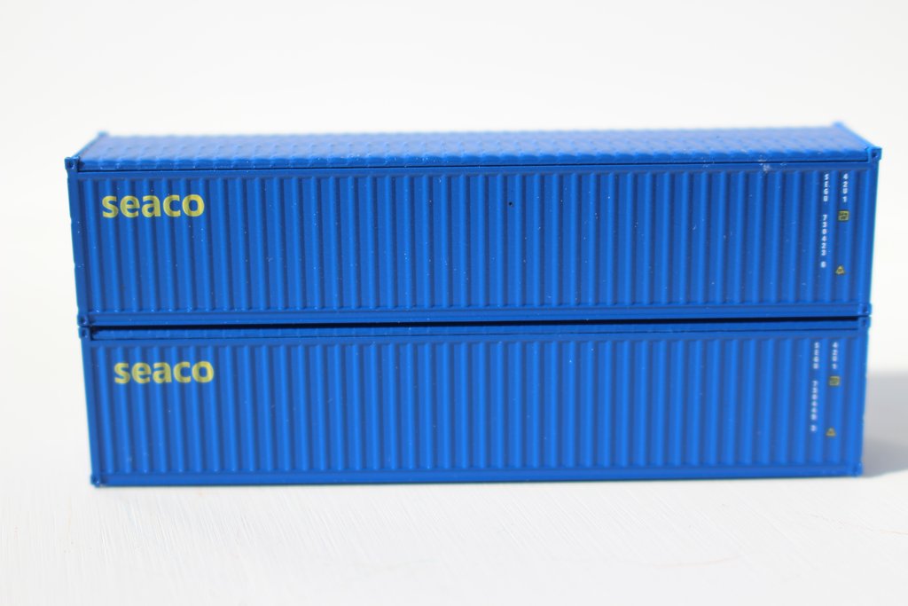 Jacksonville Terminal Company N 402004 40' Wave Side Corrugated Open/Canvas Top Container SEACO 2-Pack