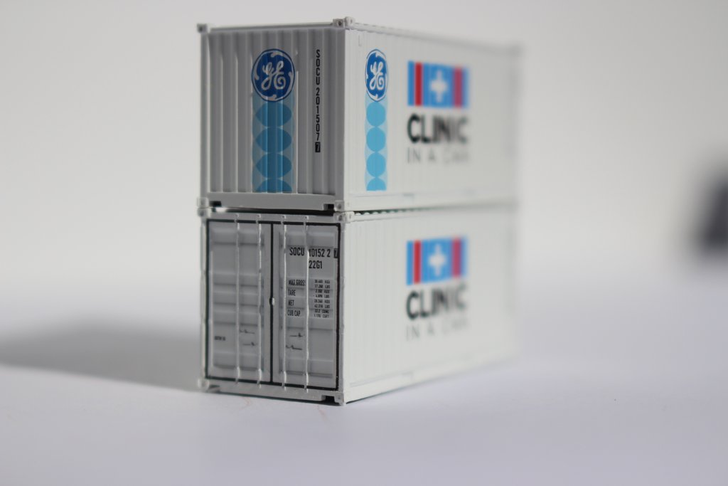 Jacksonville Terminal Company N 205323 20' Standard Height Container Clinic In a Can DISASTER RESPONSE CLINIC 2-Pack