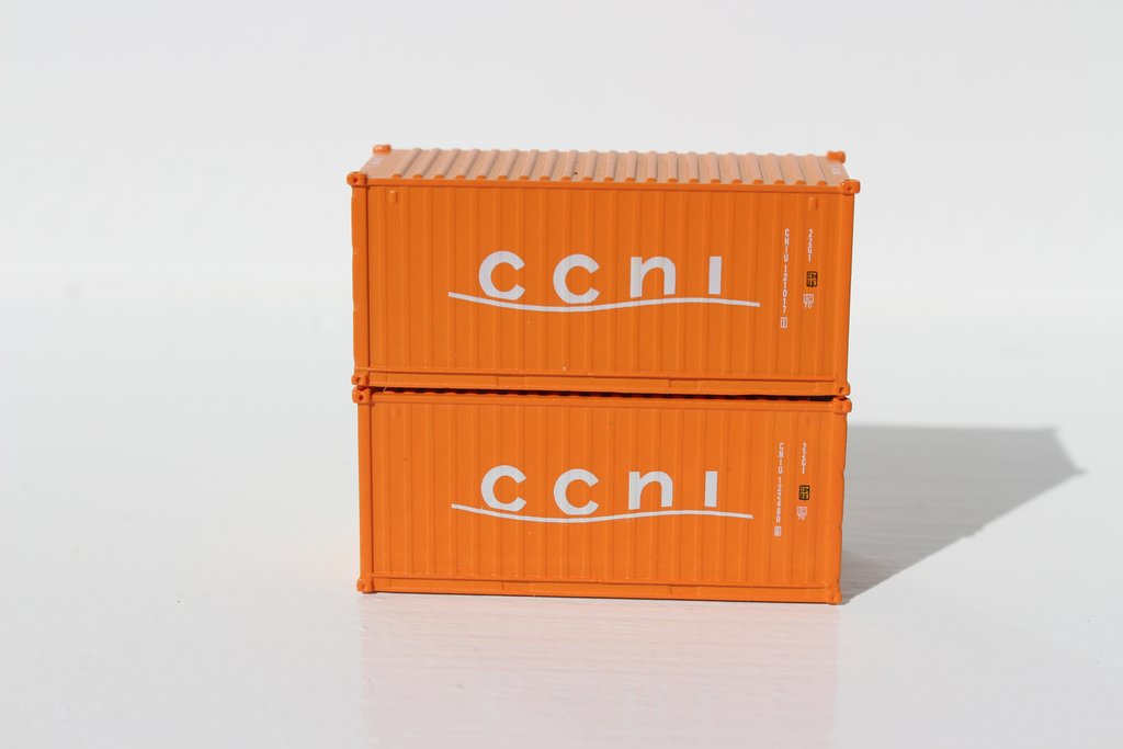 Jacksonville Terminal Company N 205306 20' Standard Height Container CCNI 2-Pack