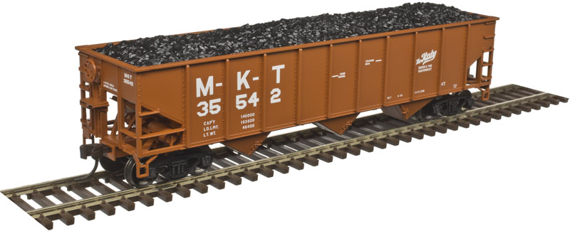 Atlas Trainman HO 20004898 AAR 70 Ton 9-Panel 3-Bay Open Hopper Standard End Missouri Kansas Texas MKT #35567