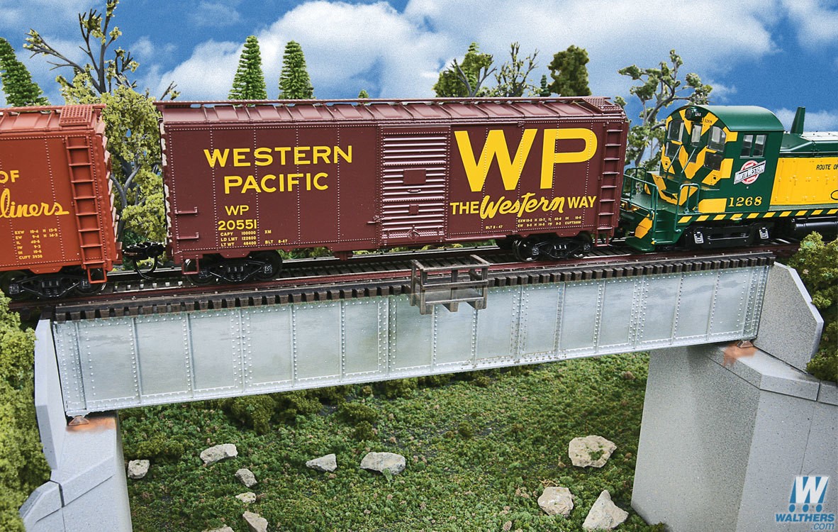 Walthers Cornerstone  HO 933-4507 70ft Single-Track Deck Girder Bridge - Kit