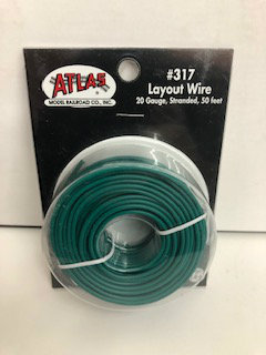 Atlas 317 Layout Wire 20 Gauge Stranded 50 feet Green