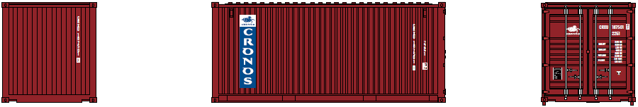 Jacksonville Terminal Company N 205332 20' Standard Height Container CRONOS 2-Pack