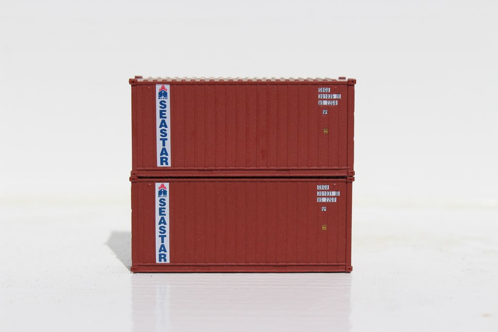 Jacksonville Terminal Company N 205343 20' Standard Height Container SEA STAR 2-Pack