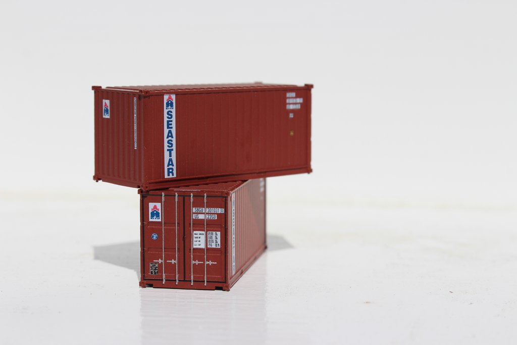 Jacksonville Terminal Company N 205343 20' Standard Height Container SEA STAR 2-Pack