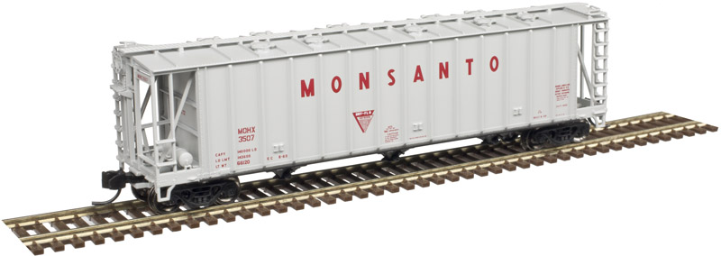 Atlas Master N 50004022 General American 3500 Dry-Flo 3-Bay Covered Hopper Monsanto MOHX #3502