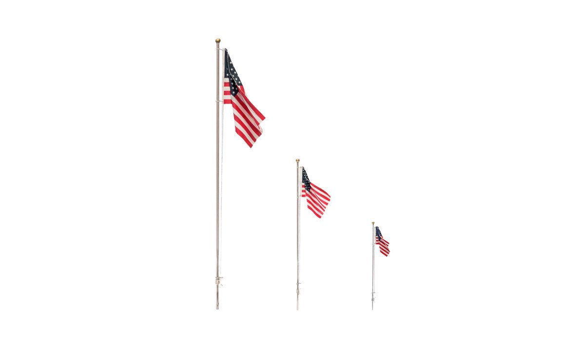 Woodland Scenics HO/N JP5952 Just Plug Lighting System - US Flag Large - Pole - Spotlight