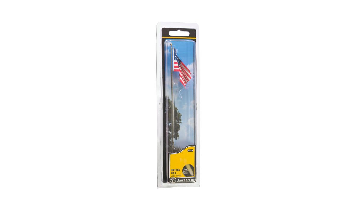 Woodland Scenics HO/N JP5952 Just Plug Lighting System - US Flag Large - Pole - Spotlight