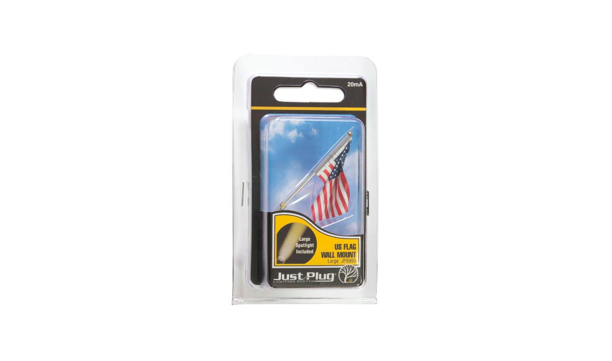 Woodland Scenics HO/N JP5953 Just Plug Lighting System - US Flag Small - Wall Mount - Spotlight