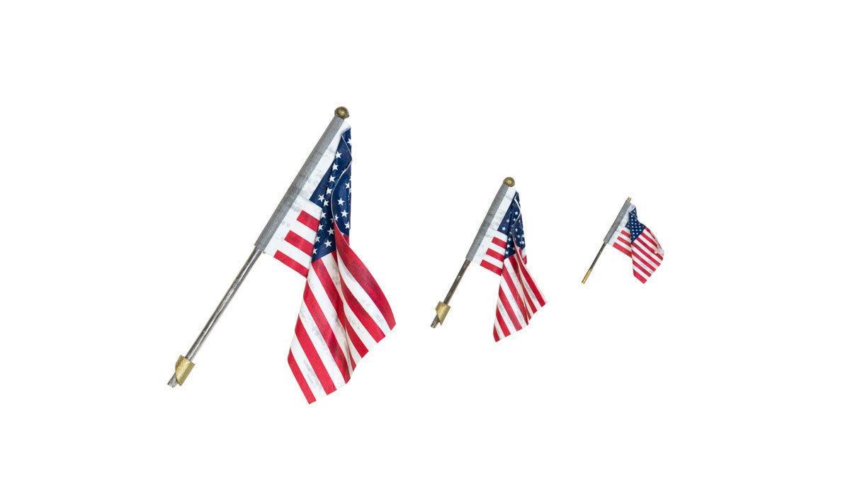Woodland Scenics HO/N JP5955 Just Plug Lighting System - US Flag Large - Wall Mount - Spotlight
