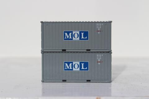 Jacksonville Terminal Company N 205351 20' Standard Height Container MOL 2-Pack