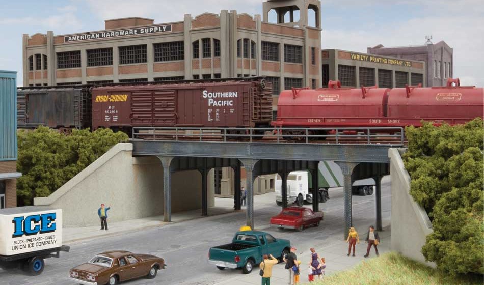 Walthers Cornerstone N 933-3871 Urban Steel Overpass - Kit