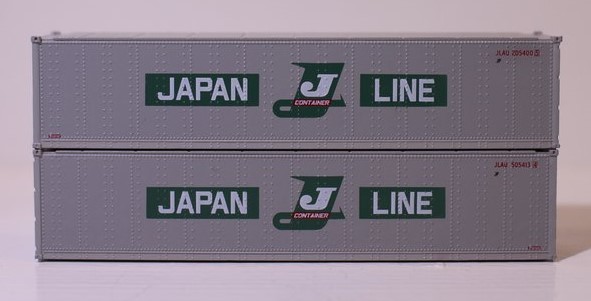 Jacksonville Terminal Company N 405659 40' Standard Height 8'6 Smooth-Side Containers JAPAN LINE 2-Pack