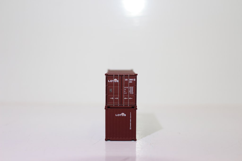 Jacksonville Terminal Company N 205375 20' Standard Height Container LOTUS 2-Pack