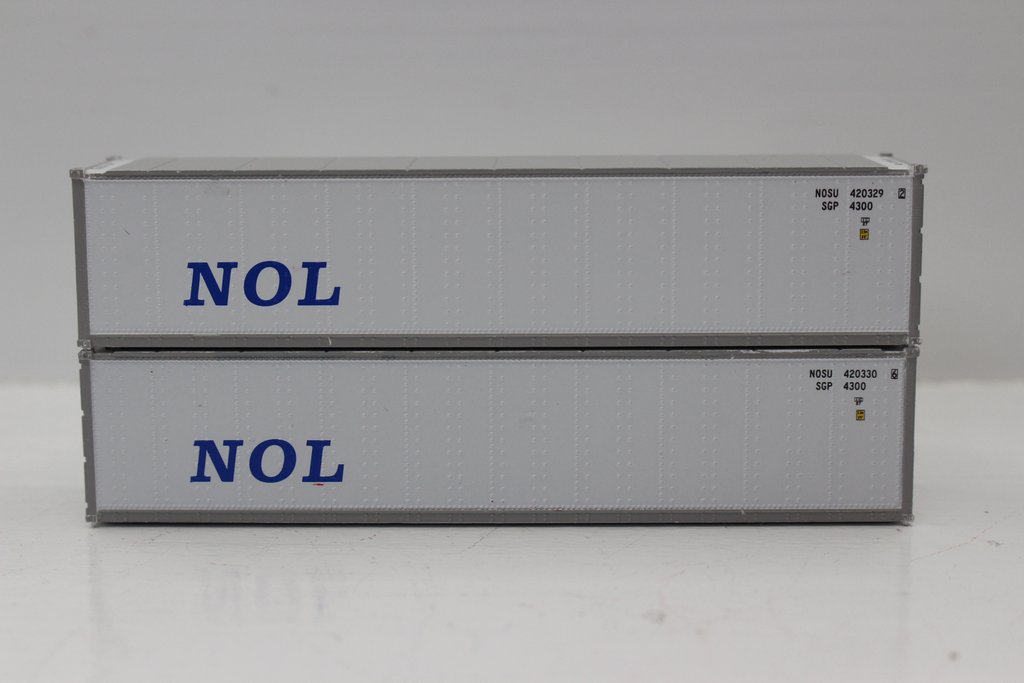 Jacksonville Terminal Company N 405658 40' Standard Height 8'6 Smooth-Side Containers NOL 2-Pack