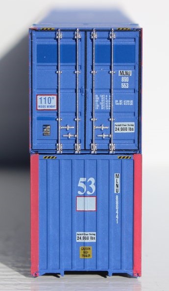 Jacksonville Terminal Company N 535038 53' High Cube Container MILESTONE - ex PACER - 2-Pack