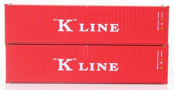 Jacksonville Terminal Company N 405098 40' High Cube  Container K-LINE Set #3  2-Pack