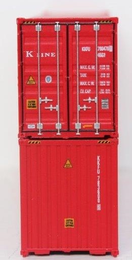 Jacksonville Terminal Company N 405098 40' High Cube  Container K-LINE Set #3  2-Pack