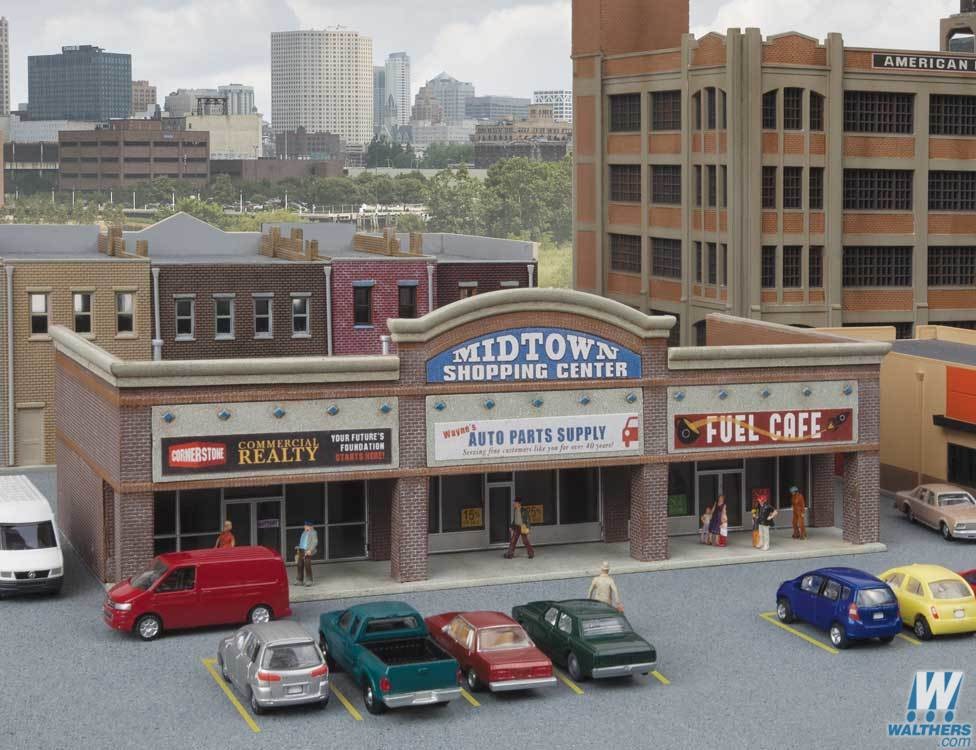 Walthers Cornerstone N 933-3891 Modern Shopping Center I - Kit