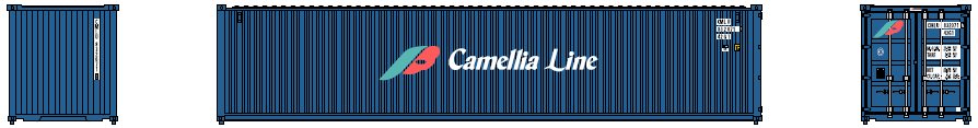 Jacksonville Terminal Company N 405316 40' Standard Height Corrugated Container CAMELLIA LINE 2-Pack