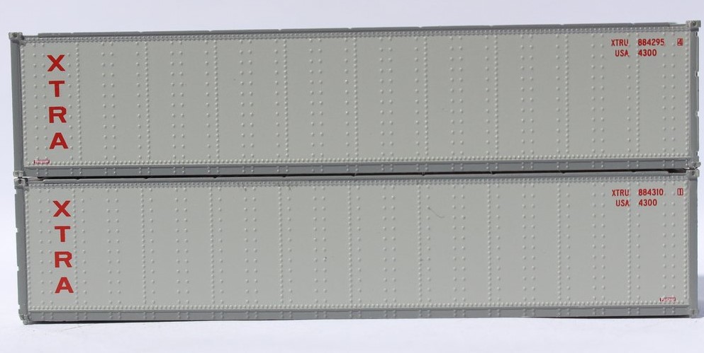 Jacksonville Terminal Company N 405663 40' Standard Height 8'6 Smooth-Side Containers XTRA LEASE 2-Pack