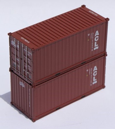 Jacksonville Terminal Company N 205318 20' Standard Height Container ACL 2-Pack