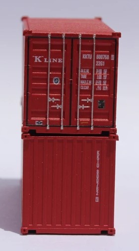 Jacksonville Terminal Company N 205311 20' Standard Height Container K-LINE 2-Pack