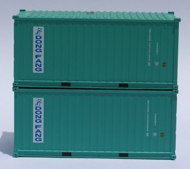 Jacksonville Terminal Company N 205337 20' Standard Height Container DONG FANG 2-Pack