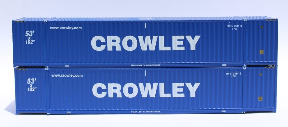 Jacksonville Terminal Company N 535031 53' High Cube Container CROWLEY 2-Pack