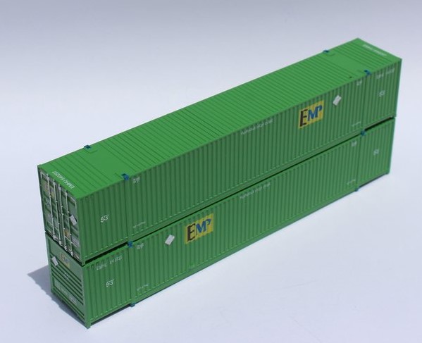 Jacksonville Terminal Company N 537053 53' High Cube Container EMP 2-Pack
