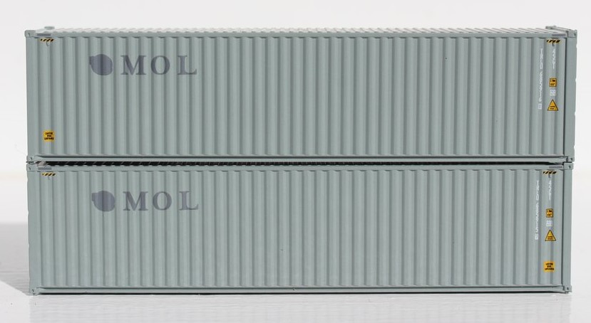 Jacksonville Terminal Company N 405028 40' High Cube Container TRANSAMERICA ex-MOL Patch 2-Pack