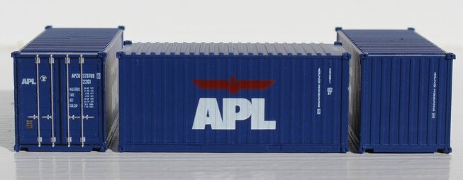 Jacksonville Terminal Company N 205368 20' Standard Height Container American President Lines - APL 2-Pack