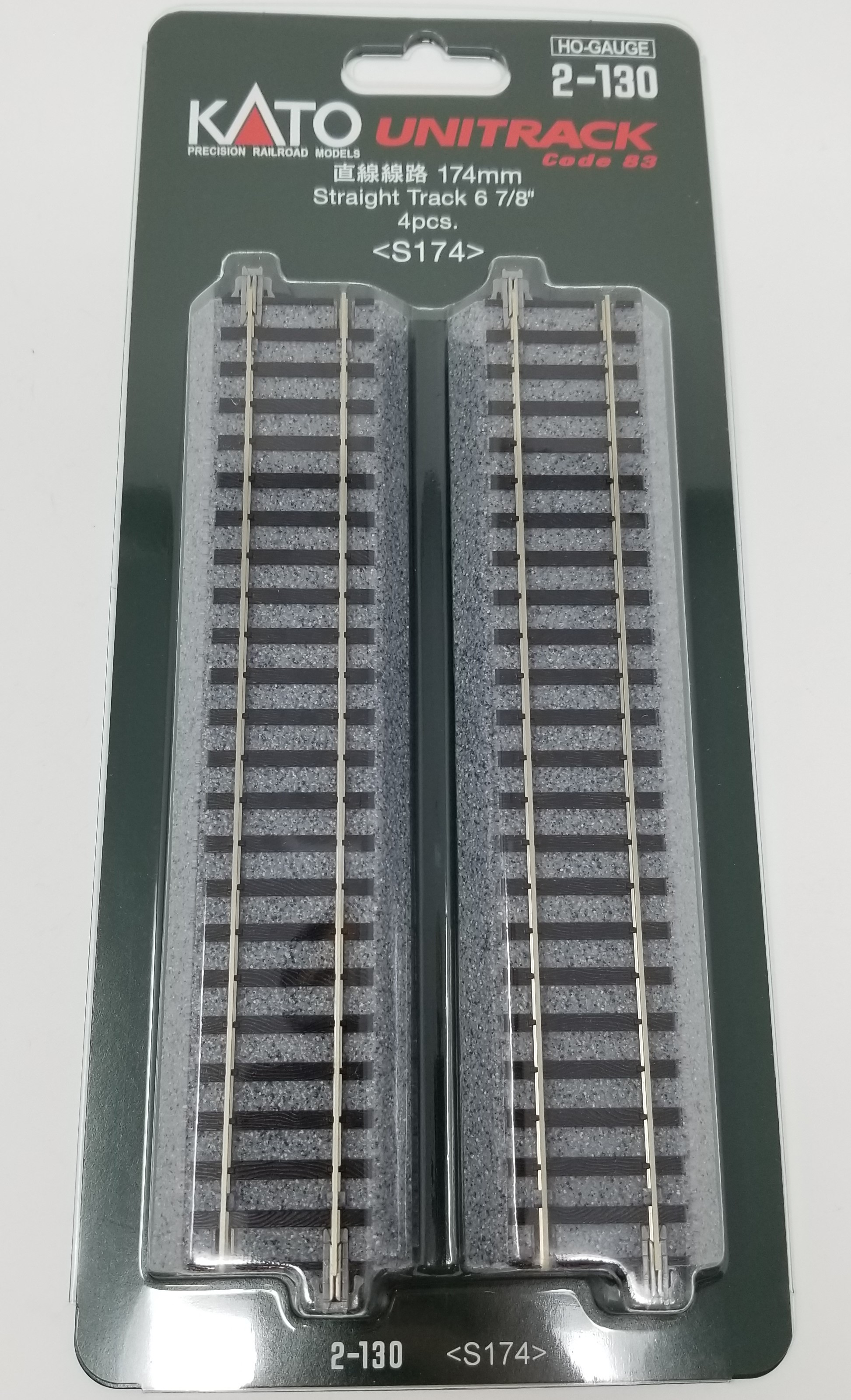 Kato HO Unitrack 2-130 Straight Track 174mm 6 7/8" 4 pieces