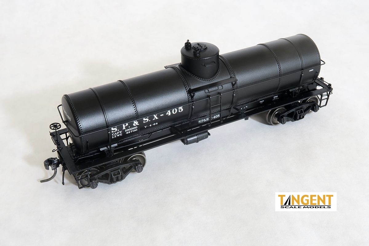 Tangent Scale Models HO 19022-01 General American 1917-design 8000 Gallon Non-Insulated Tank Car Spokane, Portland & Seattle SP&S 'Water Service 1964+' SP&SX #405