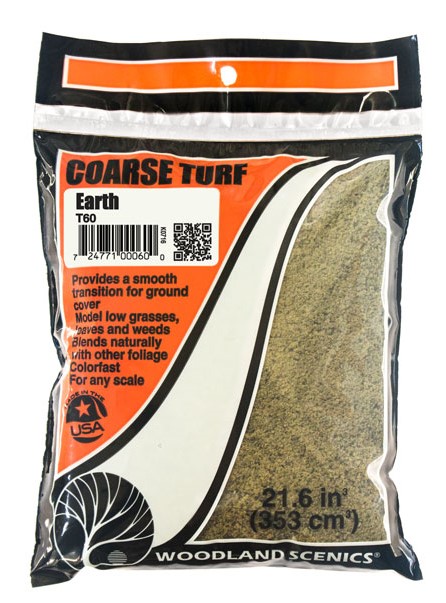 Woodland Scenics T60 Coarse Turf - Bag - Earth