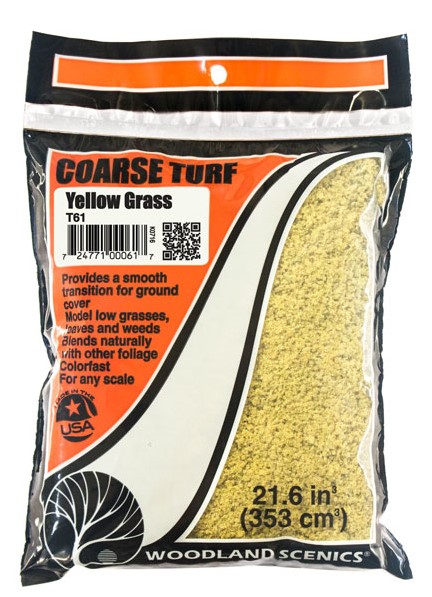 Woodland Scenics T61 Coarse Turf - Bag - Yellow Grass