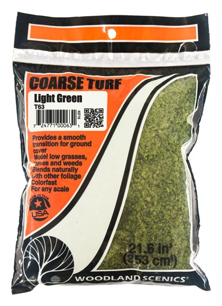 Woodland Scenics T63 Coarse Turf - Bag - Light Green