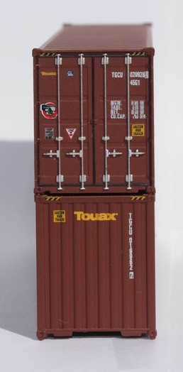 Jacksonville Terminal Company N 405078 40' High Cube Container TOUAX/MOL 2-Pack