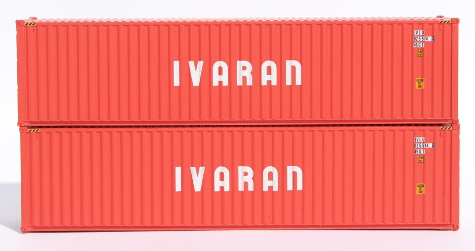 Jacksonville Terminal Company N 405058 40' High Cube Container IVARAN LINES 2-Pack