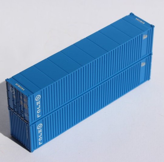 Jacksonville Terminal Company N 405555 40' Standard Height Square Corrugated Container HANJIN 2-Pack