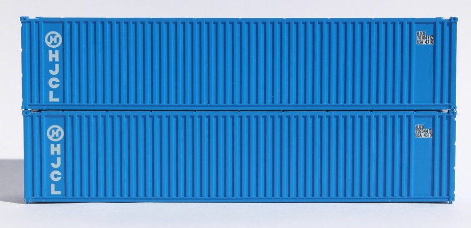 Jacksonville Terminal Company N 405555 40' Standard Height Square Corrugated Container HANJIN 2-Pack