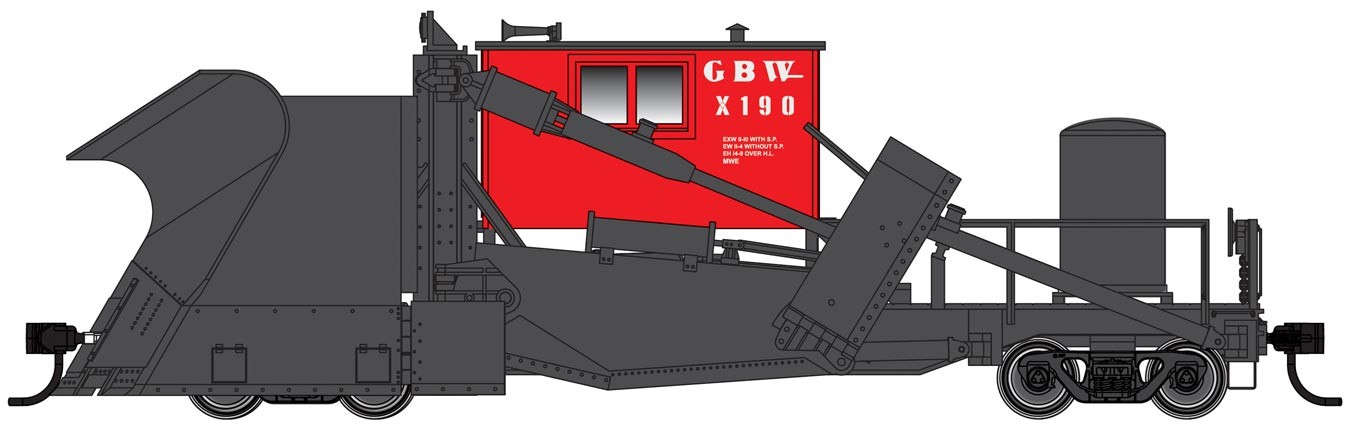 WalthersProto HO 920-110122 Jordan Spreader Green Bay & Western GBW #X190