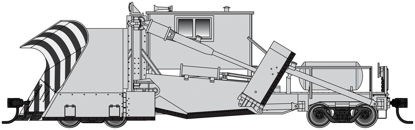 WalthersProto HO 920-110125 Jordan Spreader 'Silver' Painted/Unlettered