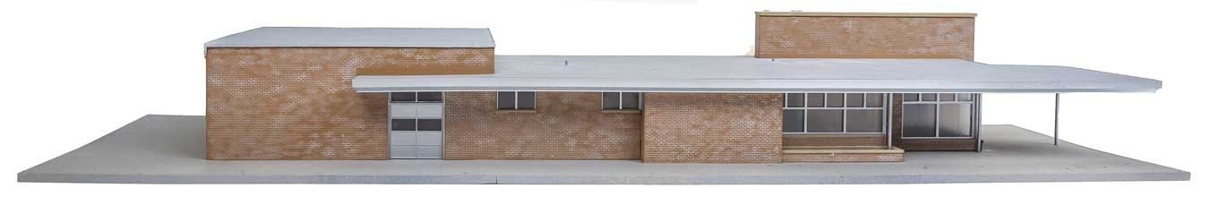 Walthers Cornerstone HO 933-4064 Modern Brick Santa Fe Station - Kit