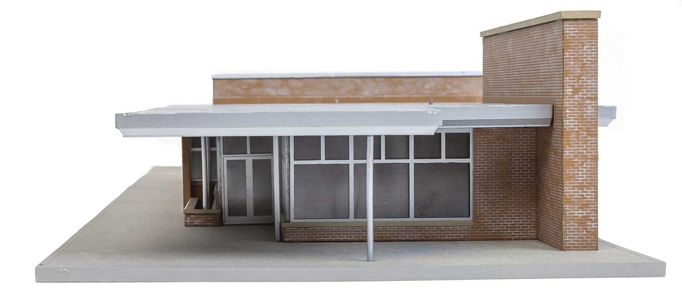 Walthers Cornerstone HO 933-4064 Modern Brick Santa Fe Station - Kit