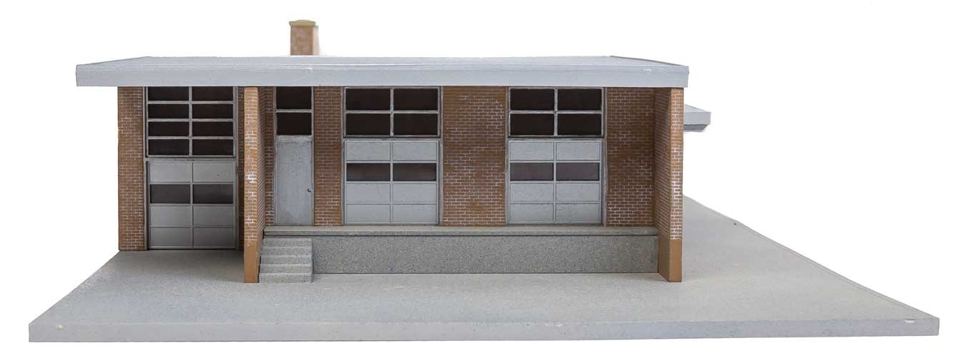 Walthers Cornerstone HO 933-4064 Modern Brick Santa Fe Station - Kit